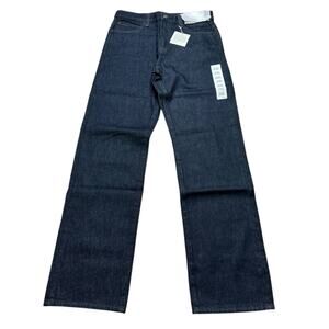 UNIQLO JW ANDERSON Dark Wash Denim Jeans Straight Leg Women's Size 26 x 33 NWT